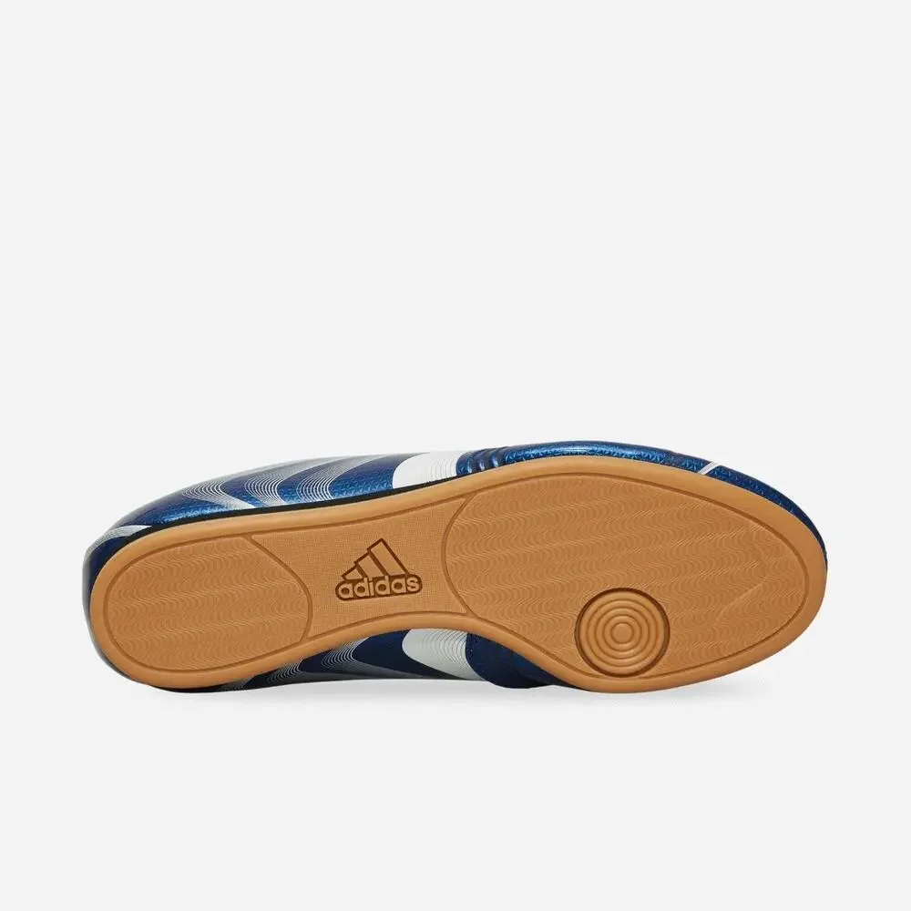 ADIDAS WOMEN'S 7 F50 TAEKWONDO ROYAL BLUE WHITE PATENT LEATHER JS1046